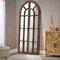 Homeroots 71" Brown Arch Wood Framed Standing Mirror 565138 - alternate 8