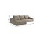 Homeroots 107" Camel Corduroy Modular Compression Foam Sofa With Toss Pillows 712962 - alternate 5