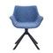 Leisuremod Markley Modern Leather Dining Swival Arm Chair in Light Blue ESCBL-26-BU - alternate 9