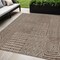 Homeroots 5' X 8' Brown And Ivory Geometric Washable Indoor Outdoor Area Rug 600727 - alternate 1
