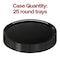 Smarty Had A Party 14 in Black Round Plastic Trays, 25PK 9924BK-CASE - alternate 6