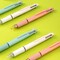 Deli Retractable Ballpoint 1.0mm, Assorted Ink/Barrels, Soft Grip, 12PK EQ181 - alternate 3