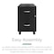 Space Solutions 14.25 in W 2 Drawer Mobile Vertical File Cabinet W/ Accessory Drawer, Black 25707 - alternate 13