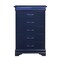 Homeroots 16" Blue Solid Wood Five Drawer Chest With LED Lighting 482389 - alternate 5