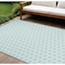 Homeroots 6' X 9' Aqua And Ivory Geometric Indoor Outdoor Area Rug 554831 - alternate 8