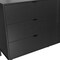 Homeroots 59" Black Charcoal Six Drawer Double Dresser 490830 - alternate 5