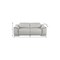 Homeroots 175" Light Gray Italian Leather Reclining Metal USB Sofa 720415 - alternate 9