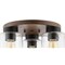 Jonathan Y Nola 13" 3-Light Bohemian Farmhouse Iron/Seeded Glass LED Semi Flush Mount, Wood Finish/Clear JYL7564A - alternate 8