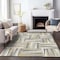 Homeroots 9' X 12' Beige Gray And Ivory Geometric Washable Indoor Outdoor Area Rug 598236 - alternate 9