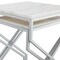 Homeroots Set of Two 22" Silver and White Marble Nested Tables 543886 - alternate 8