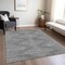 Homeroots 9' X 12' Charcoal And Silver Geometric Washable Indoor Outdoor Area Rug 598548 - alternate 6