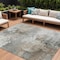 Homeroots 8' X 10' Ivory Gray And Khaki Abstract Washable Indoor Outdoor Area Rug 616835 - alternate 1
