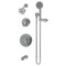 Symmons Elm Two Handle Wall Mounted Tub and Shower Trim Kit with Hand Shower (Valves Not Included) 559615TRM - alternate 1