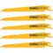 Dewalt 6" 6 TPI Taper Back Bi-Metal Reciprocating Blade for General Purpose Wood Cutting, 5PK DW4802 - alternate 5