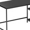 Homeroots 55" Black Wood and Stainless Steel L Shape Computer Desk 723783 - alternate 6