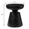 Leisuremod Isle 17 in Round Fiberstone Bowl Side Table, Pedestal Base, Fully Assembled IST17MBL - alternate 10