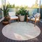 Homeroots 8' Pink And Ivory Round Abstract Washable Indoor Outdoor Area Rug 612348 - alternate 7