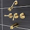 Kingston Brass Triple-Handle Tub and Shower Faucet, Brushed Brass KB2237YL - alternate 2