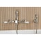 Kingston Brass Two-Handle Wall Mount Bridge Kitchen Faucet with Brass Sprayer, Polished Nickel KS2446PLBS - alternate 5