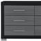 Homeroots 63" Black And Gray Wood Six Drawer Double Dresser 643688 - alternate 11