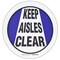 Brady Floor Safety Sign, 17in Dia x 0.011in D, Polyester, Black/Blue on White 104508 - alternate 1