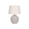 Homeroots 22" Cream Concrete Urn Table Lamp With Cream Abstract Empire Shade 545870 - alternate 1