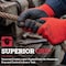 Bison Life Latex Crinkle Coated Work Gloves, Ultra Stretch Grip Gloves for Utility, Red/Black, 12 Pairs, 12PK BLZ-ESRG-18R-12 - alternate 8