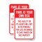 Signmission This Facility or Its Agents Will Not Be Responsible for, 12'' X 18'', Heavy Gauge Aluminum, 2PK A-1218-2PACK-22818 - alternate 1