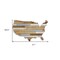 Homeroots 19" X 31" Brown and Gray USA Wood and Metal Hanging Dimensional Sculpture 489479 - alternate 6