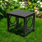 Homeroots 16" Black Aluminum Geo Slat Outdoor Side Table 606434 - alternate 1