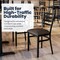 Flash Furniture HERCULES Black Ladder Back Metal Restaurant Chair - Mocha Vinyl Seat, 2PK 2-XU-DG694BLAD-MCHV-GG - alternate 9