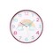 Monarch Specialties Clocks, 18-in. Round, Juvenile, Wall Clock, Multi-colored Face, Pink Frame, Contemporary, Modern I 9103 - alternate 1