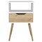 Homeroots 25" Wood One Drawer Nightstand 477925 - alternate 1