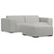 Homeroots 88" Gray Fabric Sofa With Ottoman With Brown Legs 641051 - alternate 7