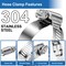 Grizzly Supply Hose Clamp, SAE 80, 304 Stainless Steel, 4-5/8 to 5-1/2 in Clamping Dia, 10PK #80S HC - alternate 9