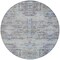 Homeroots 8' Taupe Blue And Green Round Abstract Washable Indoor Outdoor Area Rug 604272 - alternate 7