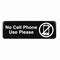 Excello Global Products No Cell Phone Use Please Indoor/Outdoor Wall Sign, 9 x 3, Black Face, White Graphics, 3PK EGP-HD-0266-S - alternate 3