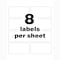 Avery Destructible Asset Tag Labels, 3-3/, PK64, Film, 9.44 in W, 2" x 3-3/4" Dia., White, Rectangle, 64 PK 60539 - alternate 6