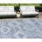 Homeroots 9' X 12' Denim Blue And Sky Blue Southwestern Washable Indoor Outdoor Area Rug 588700 - alternate 1