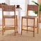 Bali & Pari Prita Bohemian Paper Loom and Natural Mahogany Wood 2-Piece Bar Stool Set 249-2PC-13879-ZORO - alternate 8