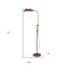 Homeroots 57" Rusted Adjustable Traditional Shaped Floor Lamp With Rust Square Shade 526225 - alternate 6