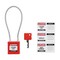 Brady Velocity 8in Compact Cable Lockout Padlocks Nylon 4in Shackle Clearance KD Red CPPL-RED-200CB-KD - alternate 3