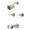 Kingston Brass Double-Handle Tub and Shower Faucet, Polished Nickel KBX8146KPS - alternate 1