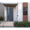 Vdomdoors Steel Door Cynex 6777 Grey Stainless Inserts Single Modern Painted-W32xH80-Right-hand Outswing CYNEX6777EXD-GRE-W32 x H80-Right-hand Outswing - alternate 5