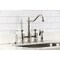 Kingston Brass Bridge Kitchen Faucet with Brass Sprayer, Polished Nickel KS1276BPLBS - alternate 5