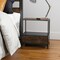 Homeroots 28" Brown And Dark Gray Steel and Solid Wood Distressed One Drawer Nightstand 565302 - alternate 7