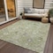 Homeroots 10' X 14' Artichoke Green Gray And Ivory Oriental Washable Indoor Outdoor Area Rug 598015 - alternate 8