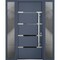 Vdomdoors Steel Door Deux 1105 Gray Graphite 2 Sidelight Exterior Windows Stainless Inserts Single Modern Pai DEUX1105EXD-GRE-W14+36+14xH80-LH-O - alternate 6