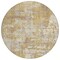 Homeroots 8' Gold Brown And Beige Round Abstract Washable Indoor Outdoor Area Rug 597964 - alternate 7
