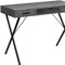 Homeroots 42" Gray and Black Wood and Metal x-Shape Computer Desk With Two Drawers 489887 - alternate 4